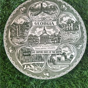Georgia State Capitol Decorative Plate Atl, Macon, Toccoa, Skull Lake,Okefenokee